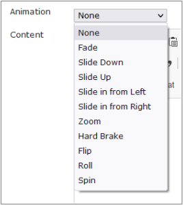 Modal animation